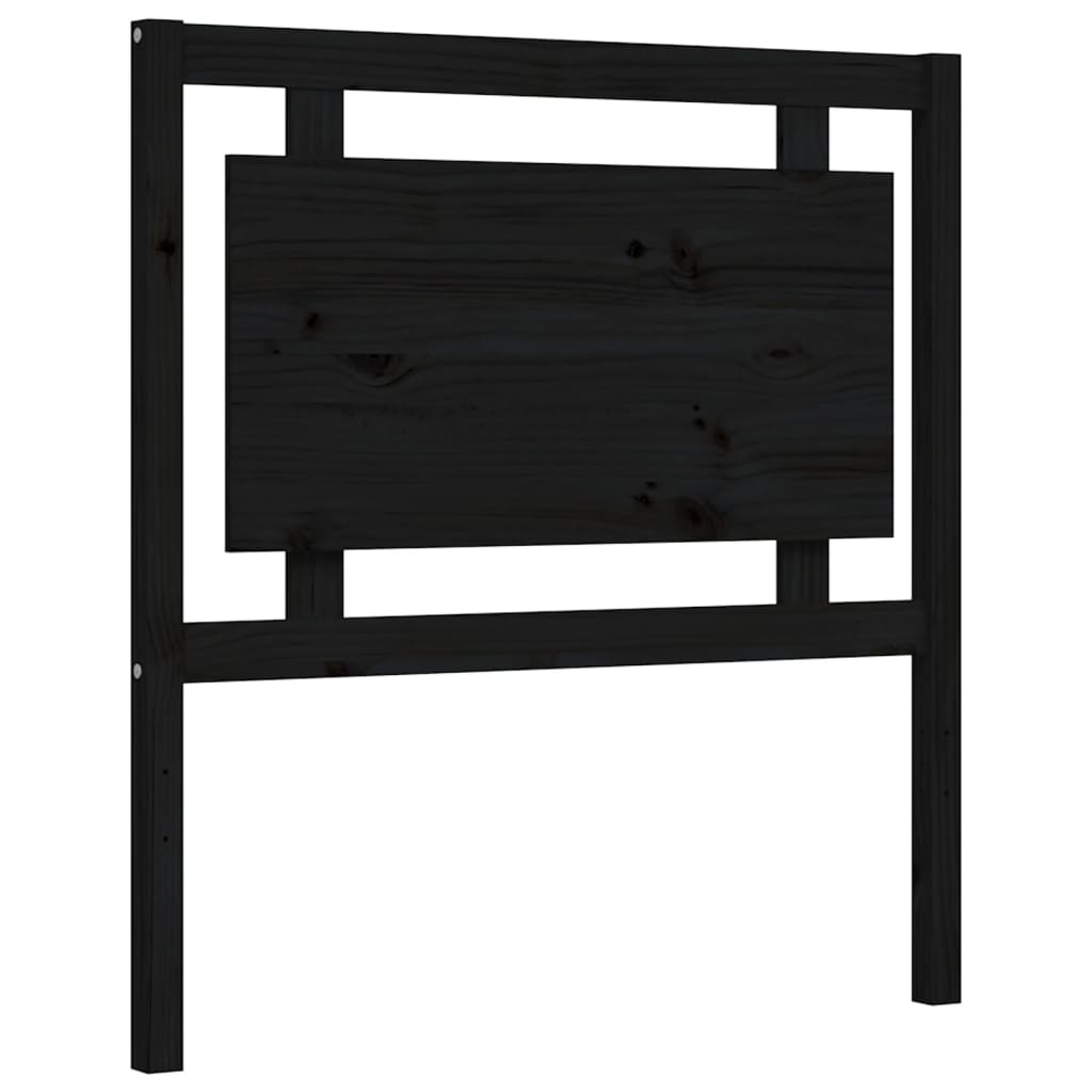 Bed Frame without Mattress Black 90x190 cm Solid Wood