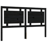 Bed Frame without Mattress Black 150x200 cm Solid Wood - Low Angle