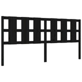 Bed Frame without Mattress Black 183x203 cm King Solid Wood - Extra Image