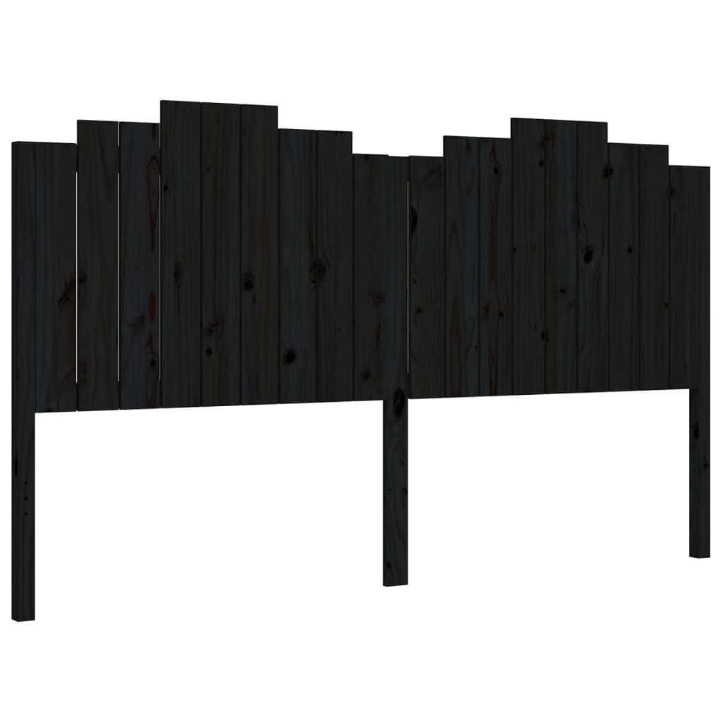 Bed Frame without Mattress Black 183x203 cm King Solid Wood