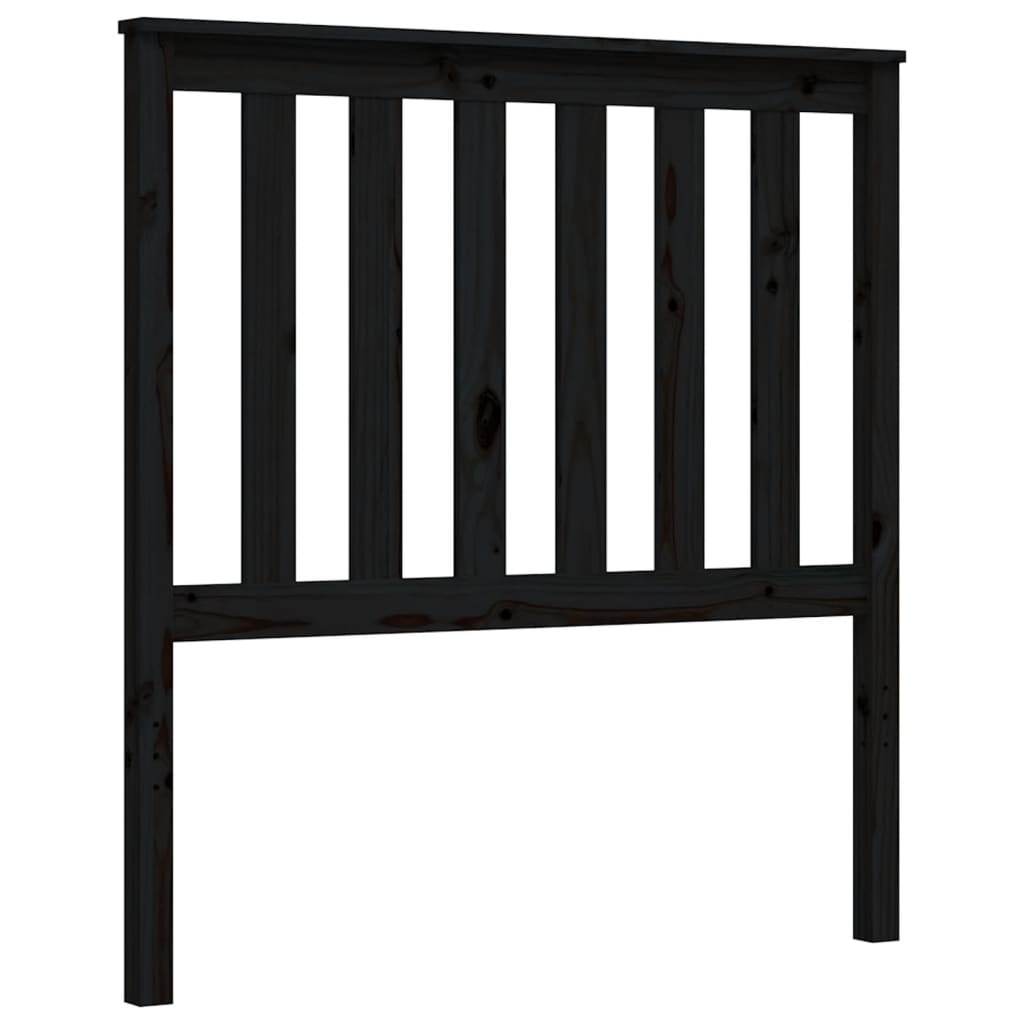 Bed Frame without Mattress Black 90x190 cm Solid Wood