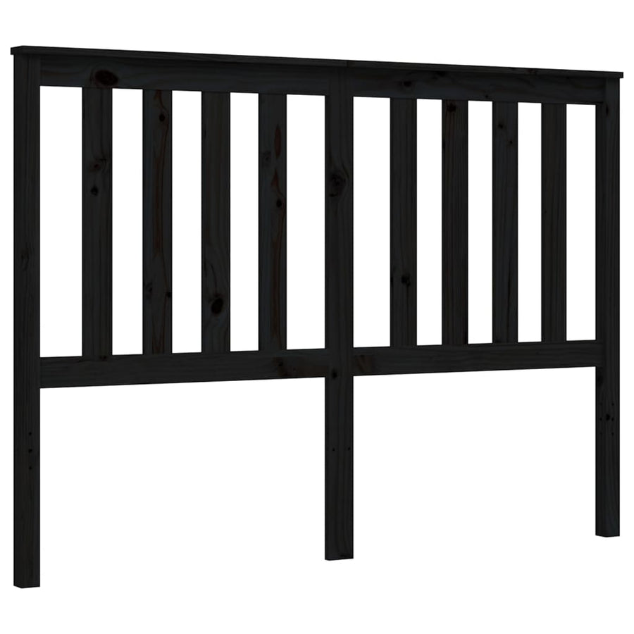Bed Frame without Mattress Black 135x190 cm Solid Wood