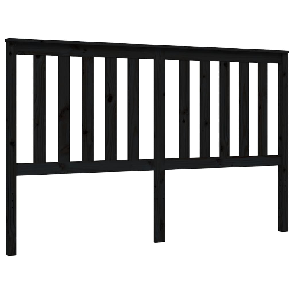 Bed Frame without Mattress Black 150x200 cm Solid Wood