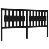 Bed Frame without Mattress Black 183x203 cm King Solid Wood - Extra Image