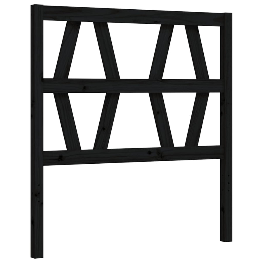 Bed Frame without Mattress Black 90x190 cm Solid Wood