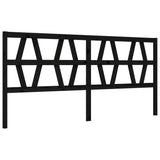 Bed Frame without Mattress Black 183x203 cm King Solid Wood - Low Angle