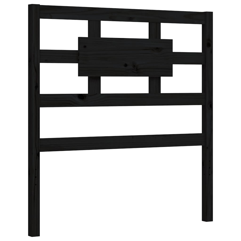 Bed Frame without Mattress Black 90x190 cm Solid Wood