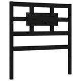 Bed Frame without Mattress Black 90x190 cm Solid Wood - Extra Image
