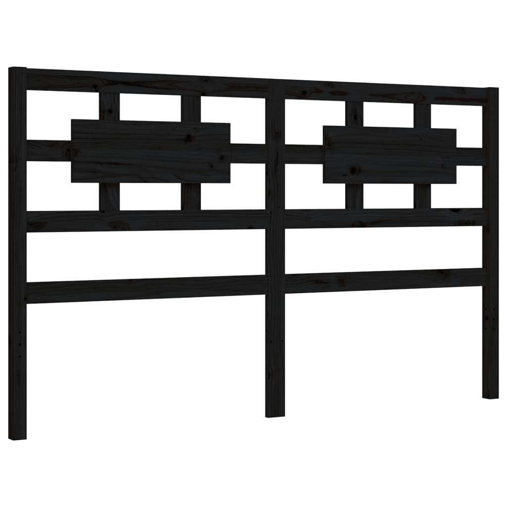 Bed Frame without Mattress Black 150x200 cm Solid Wood