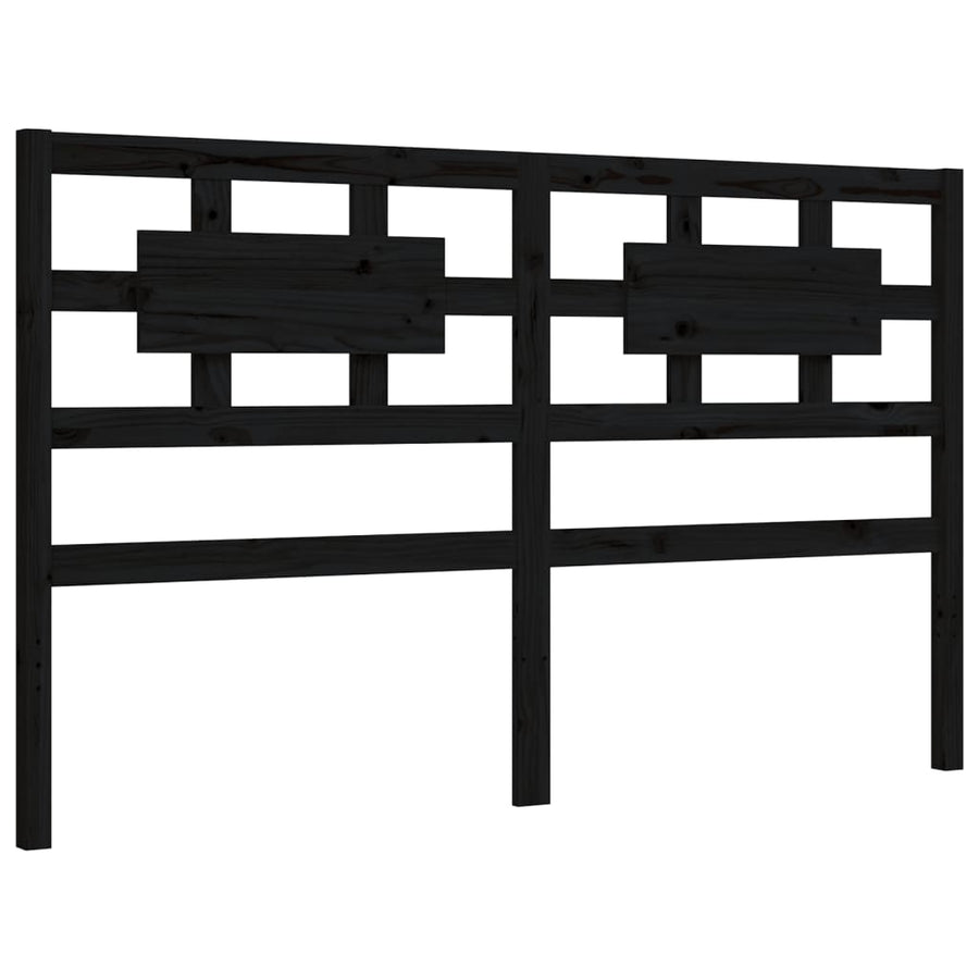 Bed Frame without Mattress Black 150x200 cm Solid Wood