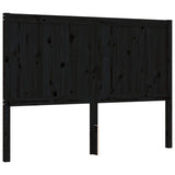 Bed Frame without Mattress Black 135x190 cm Solid Wood