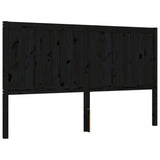 Bed Frame without Mattress Black 150x200 cm Solid Wood - Extra Image