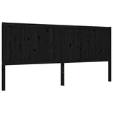 Bed Frame without Mattress Black 183x203 cm King Solid Wood