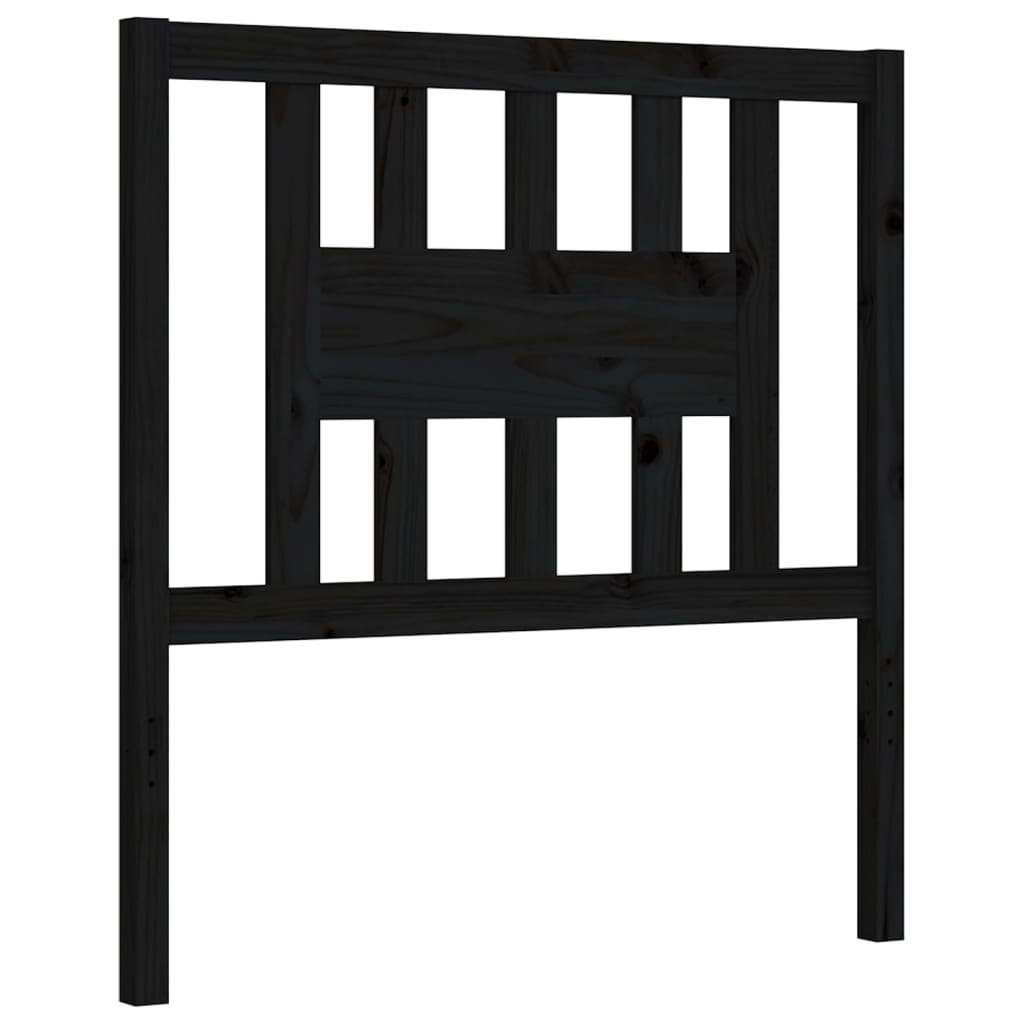 Bed Frame without Mattress Black 90x190 cm Solid Wood