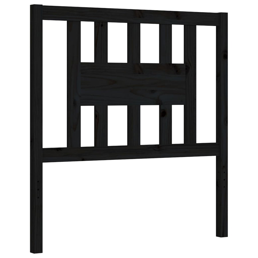 Bed Frame without Mattress Black 90x190 cm Solid Wood