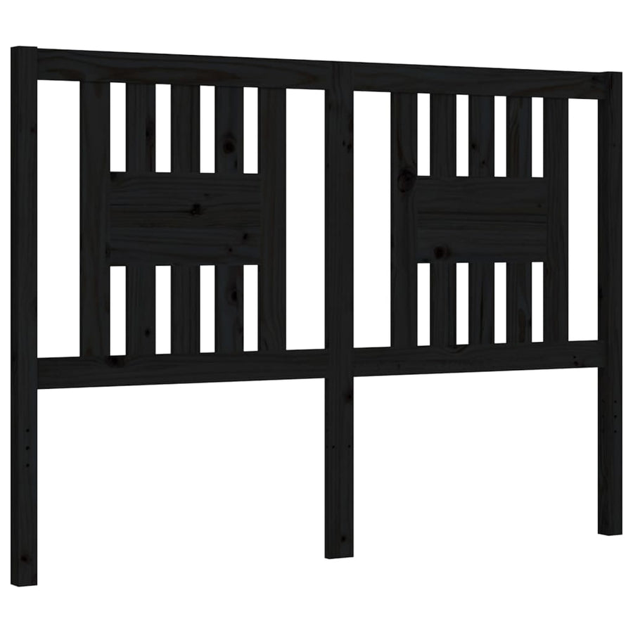 Bed Frame without Mattress Black 135x190 cm Solid Wood