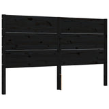 Bed Frame without Mattress Black 150x200 cm Solid Wood - Low Angle