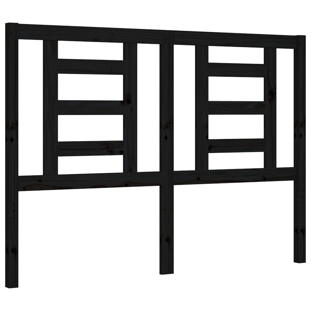 Bed Frame without Mattress Black 135x190 cm Solid Wood