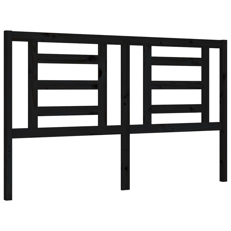 Bed Frame without Mattress Black 150x200 cm Solid Wood