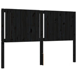 Bed Frame without Mattress Black 150x200 cm Solid Wood - Extra Image