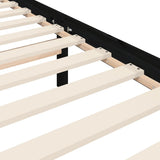 Bed Frame without Mattress Black 150x200 cm Solid Wood - Extra Image