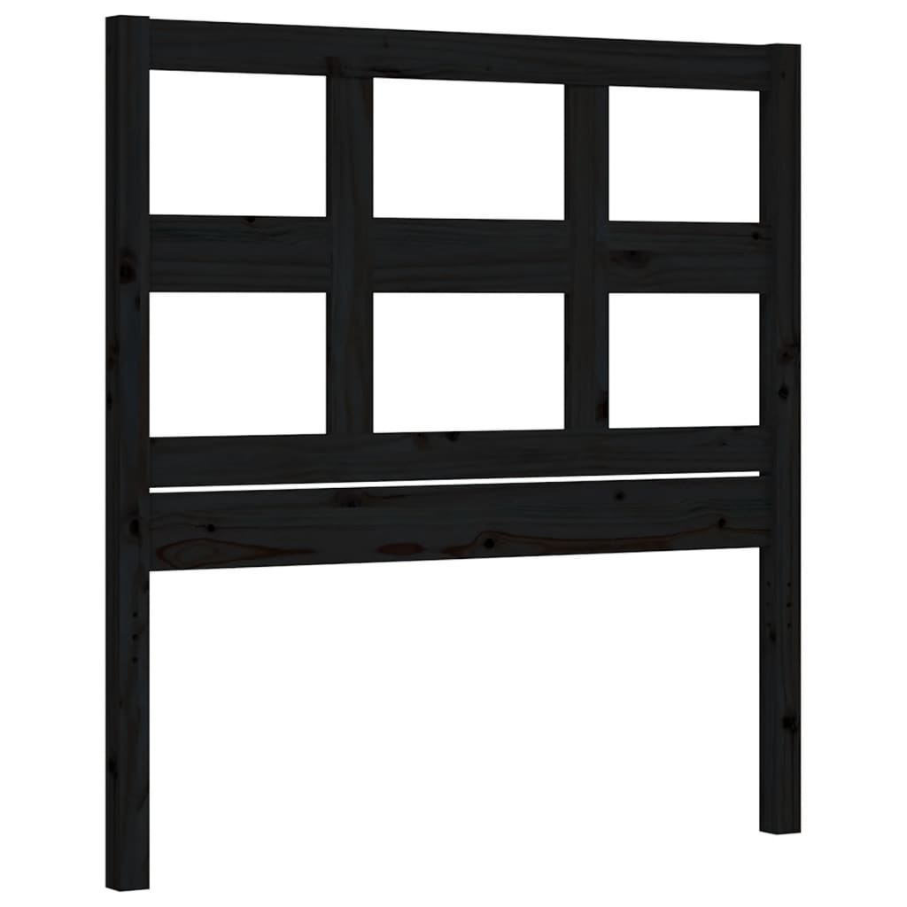 Bed Frame without Mattress Black 90x190 cm Solid Wood