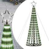 LED Christmas Tree 275 LEDs Cold White 180 cm - Front View
