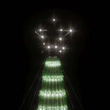LED Christmas Tree 275 LEDs Cold White 180 cm - Rear View