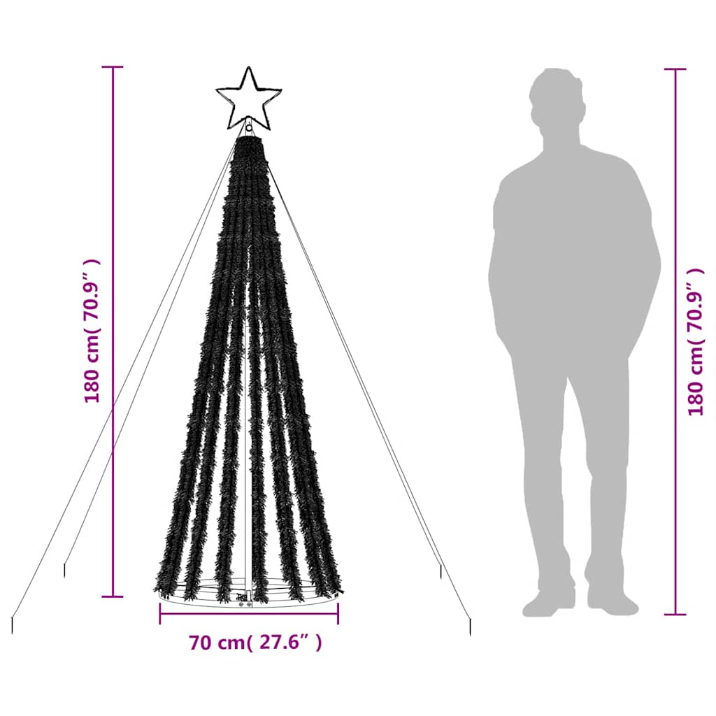 LED Christmas Tree 275 LEDs Cold White 180 cm