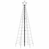 LED Christmas Tree with Spikes 220 LEDs Cold White 180 cm - Top-Down View