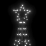 LED Christmas Tree with Spikes 220 LEDs Cold White 180 cm - Rear View