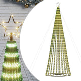 LED Christmas Tree 688 LEDs Warm White 300 cm - Front View