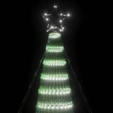 LED Christmas Tree 688 LEDs Cold White 300 cm - Rear View