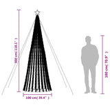 LED Christmas Tree 688 LEDs Cold White 300 cm