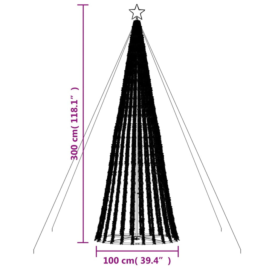 LED Christmas Tree 688 LEDs Cold White 300 cm