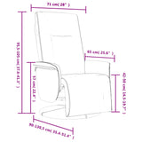 Recliner Chair with Footrest Black Faux Leather - Extra Image