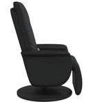 Massage Recliner Chair with Footrest Black Faux Leather