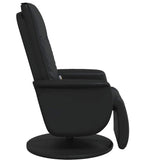 Massage Recliner Chair with Footrest Black Faux Leather - 45-Degree Angle