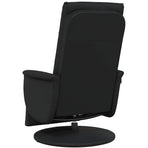 Massage Recliner Chair with Footrest Black Faux Leather