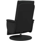 Massage Recliner Chair with Footrest Black Faux Leather - Rear View