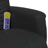 Massage Recliner Chair with Footrest Black Faux Leather - Extra Image