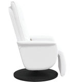 Massage Recliner Chair with Footrest White Faux Leather