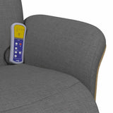 Massage Recliner Chair with Footrest Dark Grey Fabric