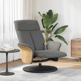 Massage Recliner Chair with Footrest Dark Grey Fabric