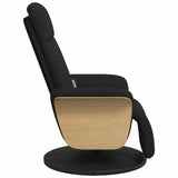 Massage Recliner Chair with Footrest Black Fabric - 45-Degree Angle
