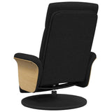 Massage Recliner Chair with Footrest Black Fabric
