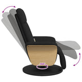Massage Recliner Chair with Footrest Black Fabric - Close-Up Angle