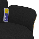 Massage Recliner Chair with Footrest Black Fabric