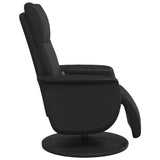 Massage Recliner Chair with Footrest Black Faux Leather - 45-Degree Angle