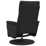 Massage Recliner Chair with Footrest Black Faux Leather - Rear View